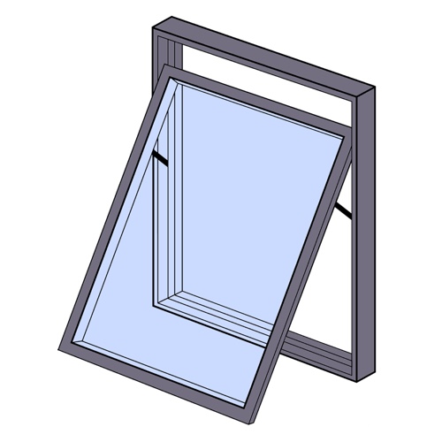 Image showing a top hung window