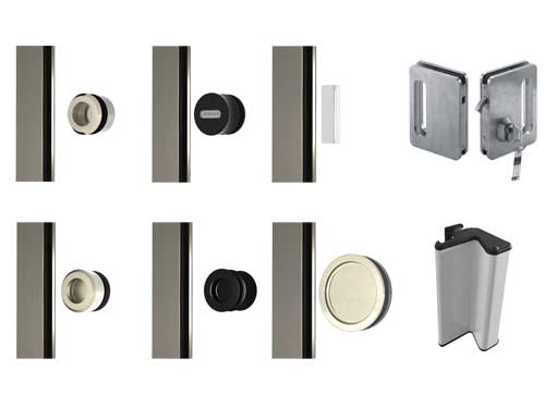 Photo showing handle options for the SF20 Sliding Door
