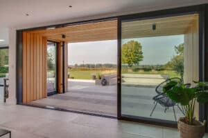 Stunning rural house rebuild project with large sliding doors