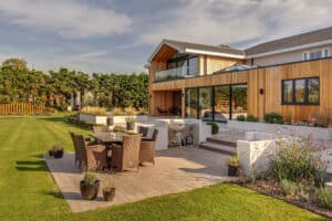 Stunning rural house rebuild project with large sliding doors