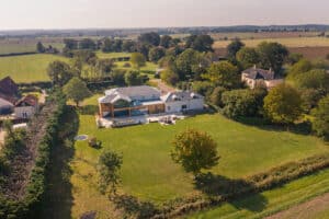 Stunning rural house rebuild project with large sliding doors