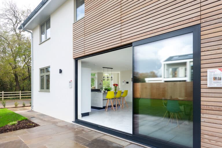 Sliding doors at Build it Selfbuild Education House at Graven Hill in Bicester