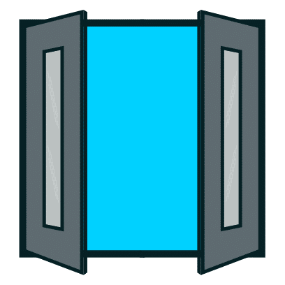 Aluminium Front Door - Double door option