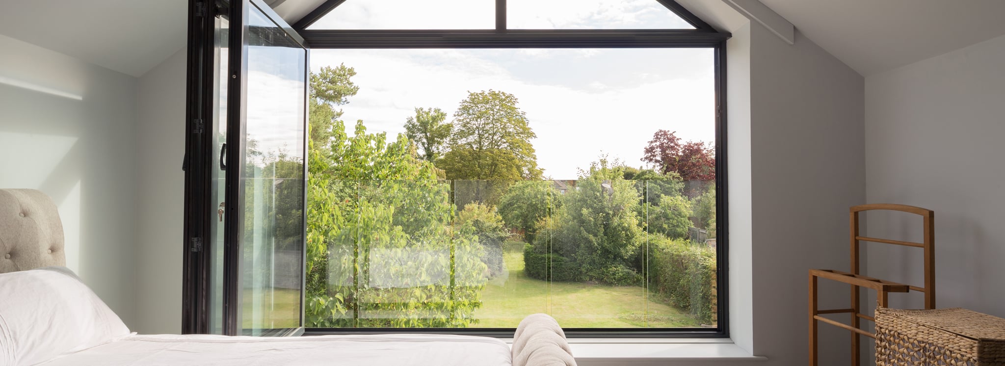 Juliet balcony behind SF55 bifold doors